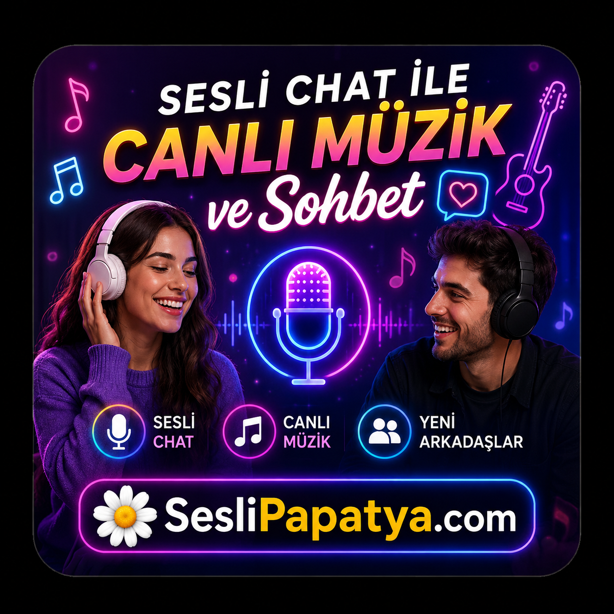 Sesli Chat ile Canlı Müzik ve Sohbet